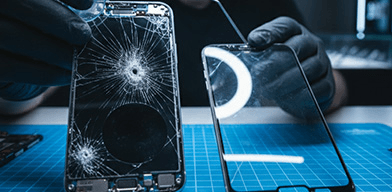 Display and damage screen